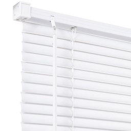 Persiana Horizontal PVC 25mm BLOCK LUXO 100larg x 160alt Branca - Quarto/Sala/ Escritório/Cozinha/La - 1