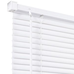 Persiana Horizontal PVC 25mm BLOCK LUXO 100larg x 160alt Branca - Quarto/Sala/ Escritório/Cozinha/La