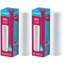 Ver imagem 1 de Kit 2 Refil Acqua 230RH 9.3/4' POE Filtro Acquabios Caixa de Água Ranhurado