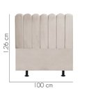Ver imagem 3 de Cabeceira Estofada Alanis 100CM Solteiro Suede Bege - D A DECOR