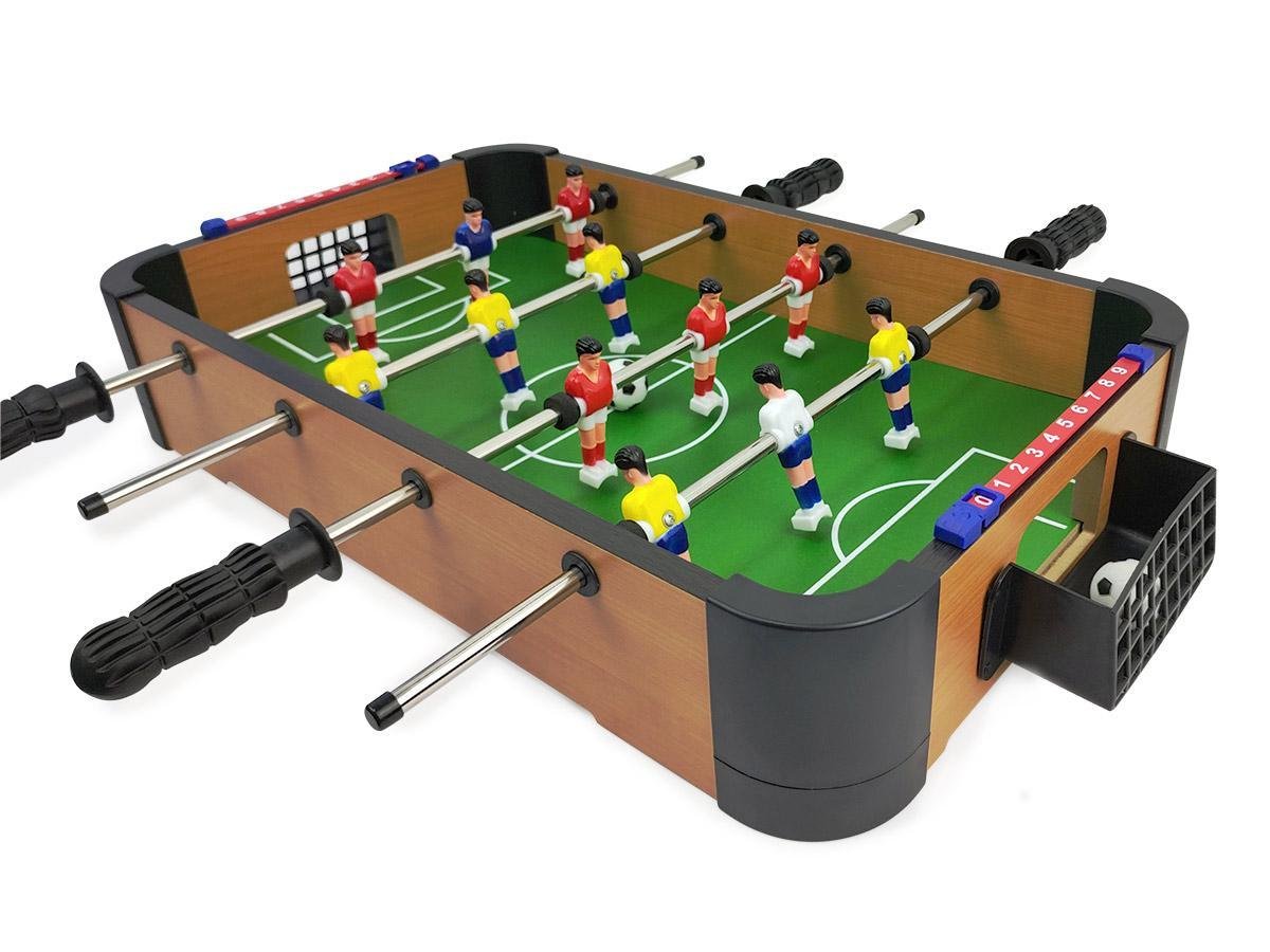 Mesa Pebolim Mini 51cm Totó Jogo Futebol 2 Bolinhas