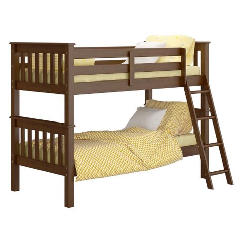 Beliche de Solteiro Madeira Maciça para Colchão 88 X 188 Cm Multimóveis Cr35206 Castanho