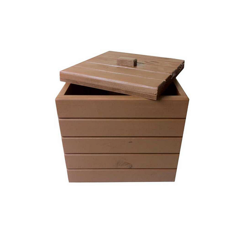 Baú Madeira Rústico Não É Segredo Marrom 40x38