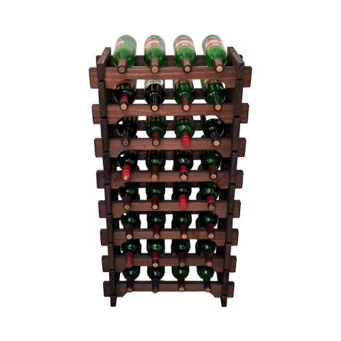 Adega de Madeira Cevey Adegas e Artesanatos A32GIC04 32 Garrafas Porta Frontal Imbuia Modular