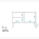 Ver imagem 5 de Rack Balcão para Sala com 1 Porta e Adesivo Mármore Elegante