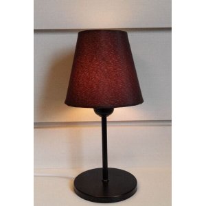 Abajur Cabeceira para Quarto Cone Vivare Md-2005 Cúpula Tecido Cone - Preto / Café