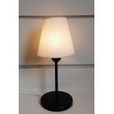 Ver imagem 1 de Abajur Cabeceira para Quarto Cone Vivare Md-2005 Cúpula Tecido Cone - Preto / Linho Bege