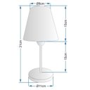 Ver imagem 2 de Abajur Cabeceira para Quarto Cone Vivare Md-2005 Cúpula Tecido Cone - Preto / Linho Bege