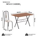 Ver imagem 3 de Conjunto de Mesa Tubular 100cm x 60cm Tampo em MDF com 4 Cadeiras Lívia Prata/Mart