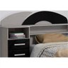 Cabeceira para Cama Box Solteiro 88 cm Elite Jr - Gelius - Cinza com Preto - Cinza com Preto - 3