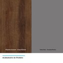 Ver imagem 7 de Guarda Roupa de Canto Casal 8 Portas 7 Gavetas Nogueira Dourado com Cinza Puro Prime Luciane Móveis