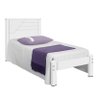 Cama Solteiro Villa 80/90 Branco com Colchão D33 88x188 - PR Móveis - 1