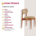 Ver imagem 6 de Conjunto 2 Cadeiras de Jantar Ballare Soft Moderna Mobília Turim 07 / Imbuia Nat.