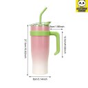 Ver imagem 4 de Copo Térmico Ms-916 1200ml Dupla Camada Aço Inox Grande com Canudo e Tampa + Canudos de Aço Inox com