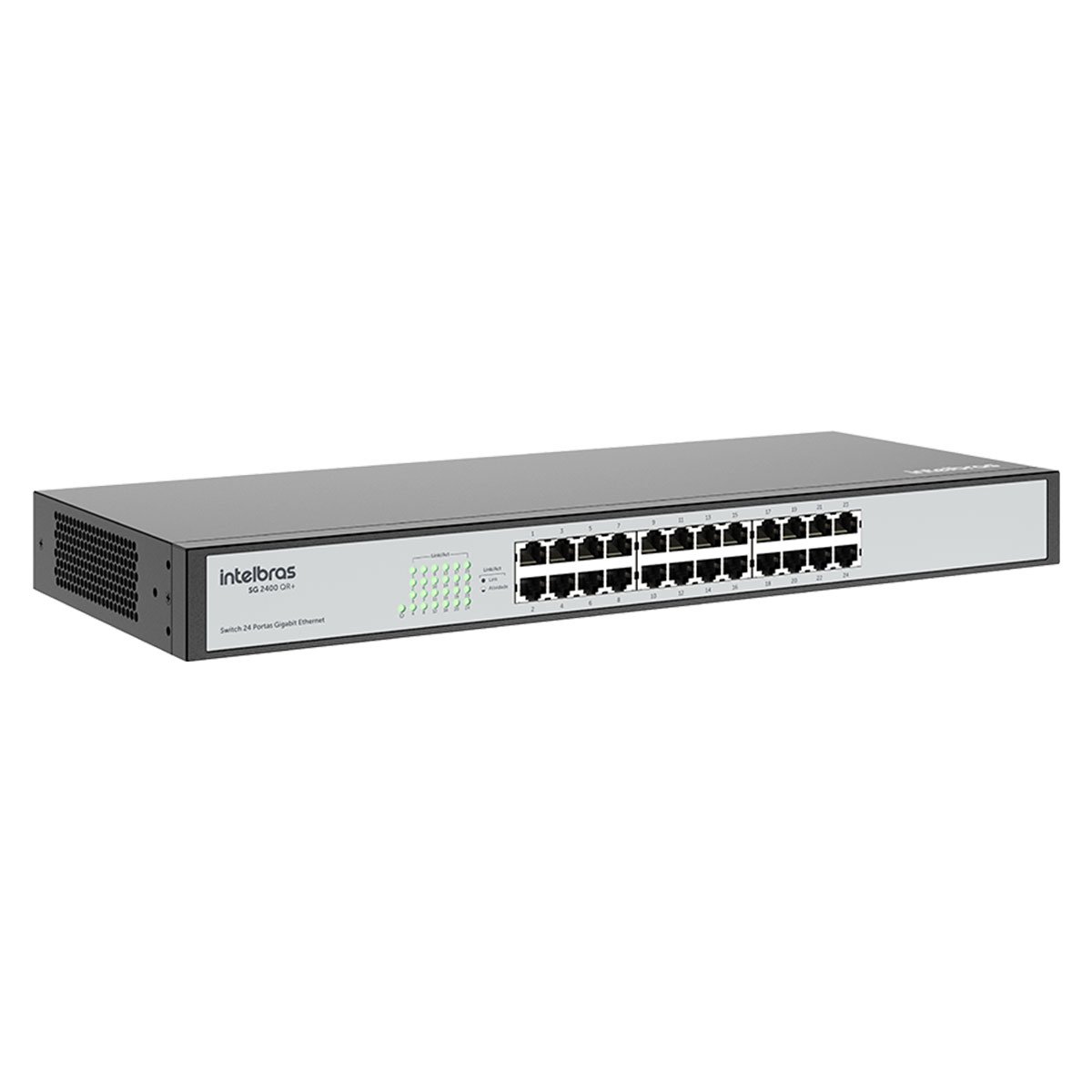 Switch Rack 24 Portas Gigabit 10/100/1000 Ethernet C/ Qos Sg 2400 Qr ...