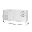 Ver imagem 4 de Balcão de Cozinha Star New 3 Portas 2 Gavetas Branco - Telasul