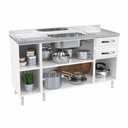 Ver imagem 3 de Balcão de Cozinha Star New 3 Portas 2 Gavetas Branco - Telasul