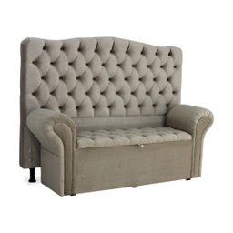 Kit Cabeceira e Recamier Baú para Cama Box Queen 158cm Larhome Alpes Tecido Suede Veludo Marrom Clar - 1 Kit Cabeceira e Recamier Baú para Cama Box Queen 158cm Larhome Alpes Tecido Suede Veludo Marrom Clar - 1