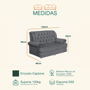 Ver imagem 4 de Sofá 1,50m 2 Lugares Suede Finlândia Cinza