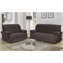 Conjunto de Sofá 3 e 2 Lugares Suede Finlândia - 1
