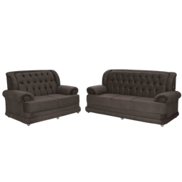 Conjunto de Sofá 3 e 2 Lugares Suede Finlândia - 2