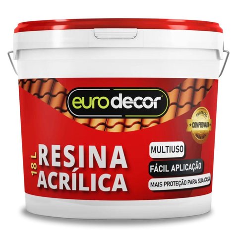 Resina Acrílica 18 Litros Brilhante Incolor - 02.01.01.0047 - Eurodecor