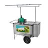 Carrinho de Água de Coco Inox Toldo Rodas Pneumáticas Cefaz - 1