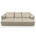 Ver mais imagens de Sofá Retrátil 4 Lugares para Sala 332cm Dijon Couro Creme S07 - Mpozenato