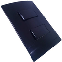 Ver imagem 1 de Conjunto 4x2 Linha Ebony Sleek Alto Brilho Margirius 4x2" 2 Interruptores Simples Separados