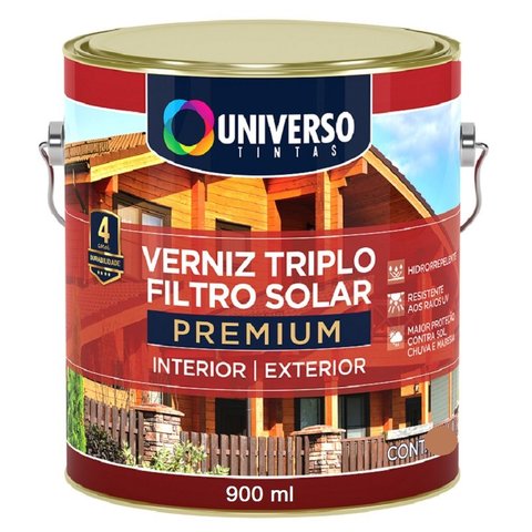 Verniz Triplo Filtro Solar Acetinado Natural 900ML Universo