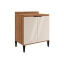 Ver imagem 1 de Balcão de Cozinha Alpha 2507 2 Portas C/ Tampo 80cm Freijo/off White - Carraro