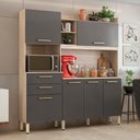 Ver imagem 1 de Cozinha Compacta Select Avena Touch Grafito Demóbile