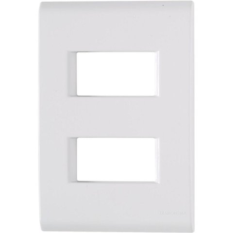 Kit 12 Placa 2 Postos Afastados 4x2 Tramontina Liz Branca