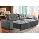 Ver imagem 1 de Sofá Retrátil e Reclinável 2,70m Suede Hollywood