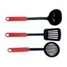 Kit Espátulas Utensílios de Cozinha Silicone 5 Peças + Conjunto de Panelas Antiaderente Elegan C/ Ta - 5