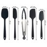 Kit Espátulas Utensílios de Cozinha Silicone 5 Peças + Conjunto de Panelas Antiaderente Elegan C/ Ta - 2
