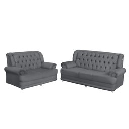 Conjunto de Sofá 3 e 2 Lugares Suede Finlândia - 2