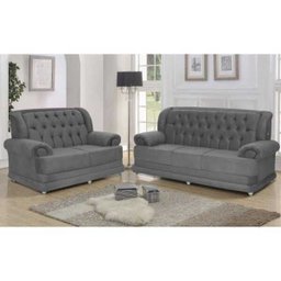 Conjunto de Sofá 3 e 2 Lugares Suede Finlândia - 2
