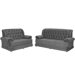 Conjunto de Sofá 3 e 2 Lugares Suede Finlândia - 1