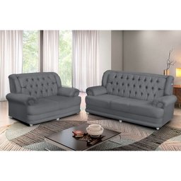 Conjunto de Sofá 3 e 2 Lugares Suede Finlândia - 1