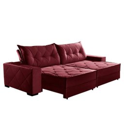 Sofá Retrátil e Reclinável 2,70m Molas Ensacadas Suede Hollywood - 1