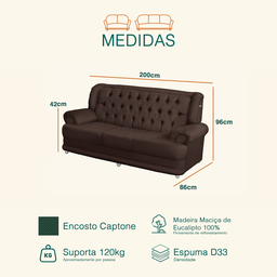 Sofá 3 Lugares Suede Finlândia - 3