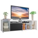 Ver imagem 2 de Rack para TV até 65 Polegadas Madesa Cancun Branco/Preto Cor:Branco/Preto