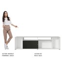 Ver imagem 6 de Rack para TV até 65 Polegadas Madesa Cancun Branco/Preto Cor:Branco/Preto