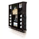 Ver imagem 6 de Adega de Madeira Maciça para 15 Garrafas de Vinho com Porta Rolhas e Porta Taças - Nogueira