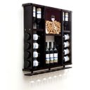 Ver imagem 7 de Adega de Madeira Maciça para 15 Garrafas de Vinho com Porta Rolhas e Porta Taças - Nogueira