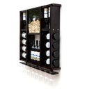 Ver imagem 6 de Adega de Madeira Maciça para 15 Garrafas de Vinho com Porta Rolhas e Porta Taças - Nogueira