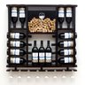 Adega de Madeira Maciça para 15 Garrafas de Vinho com Porta Rolhas e Porta Taças - Nogueira - 1