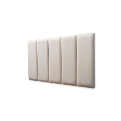 Placas Cabeceira Modulada Adesiva Solteiro Estofada 100cm x 60cm Kit 5 Placas - Suede Off White