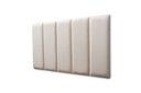 Ver imagem 1 de Placas Cabeceira Modulada Adesiva Solteiro Estofada 100cm x 60cm Kit 5 Placas - Suede Off White